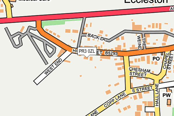PR3 0ZL map - OS OpenMap – Local (Ordnance Survey)