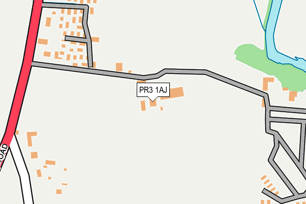 PR3 1AJ map - OS OpenMap – Local (Ordnance Survey)