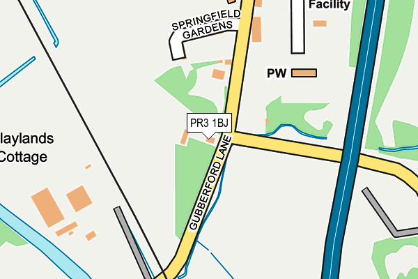 PR3 1BJ map - OS OpenMap – Local (Ordnance Survey)