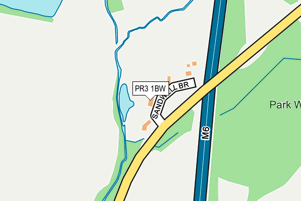 PR3 1BW map - OS OpenMap – Local (Ordnance Survey)