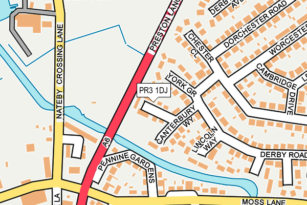 PR3 1DJ map - OS OpenMap – Local (Ordnance Survey)