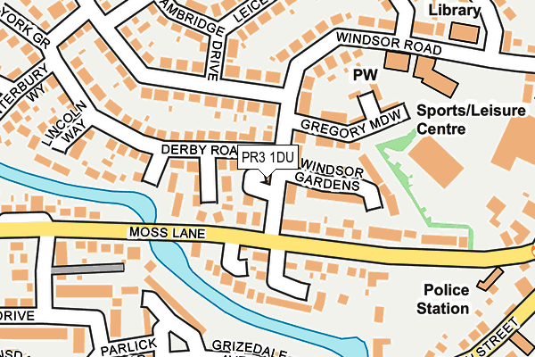 PR3 1DU map - OS OpenMap – Local (Ordnance Survey)