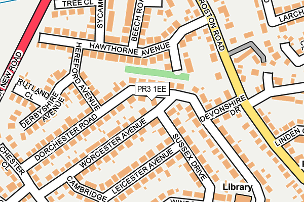 PR3 1EE map - OS OpenMap – Local (Ordnance Survey)