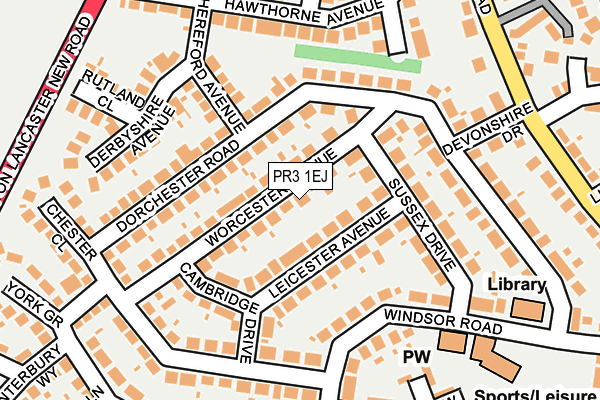 PR3 1EJ map - OS OpenMap – Local (Ordnance Survey)