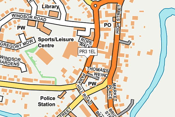PR3 1EL map - OS OpenMap – Local (Ordnance Survey)