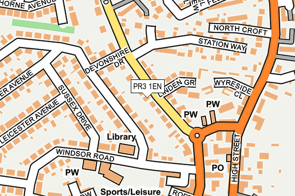 PR3 1EN map - OS OpenMap – Local (Ordnance Survey)