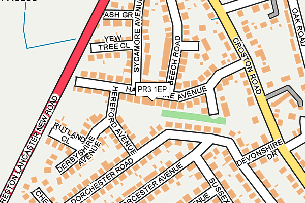 PR3 1EP map - OS OpenMap – Local (Ordnance Survey)