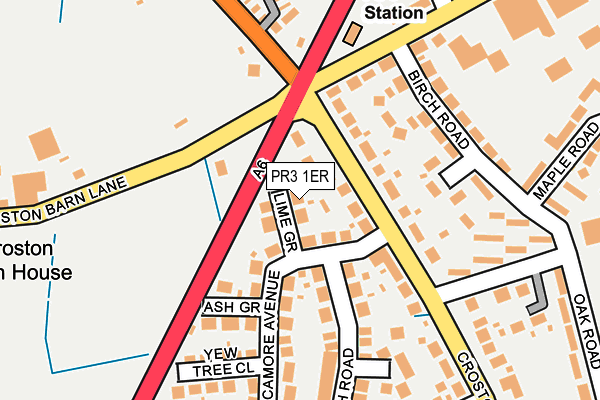 PR3 1ER map - OS OpenMap – Local (Ordnance Survey)