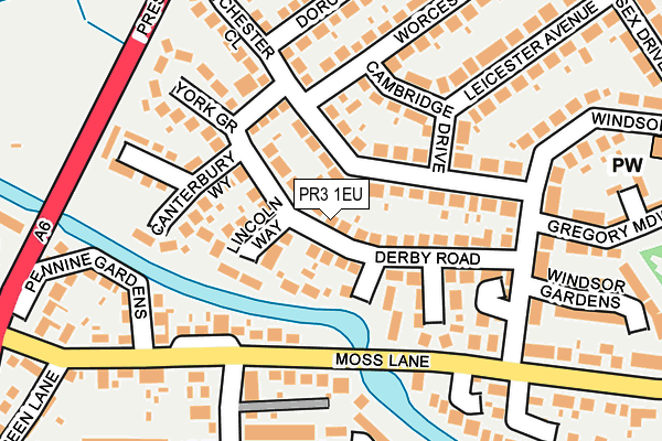 PR3 1EU map - OS OpenMap – Local (Ordnance Survey)