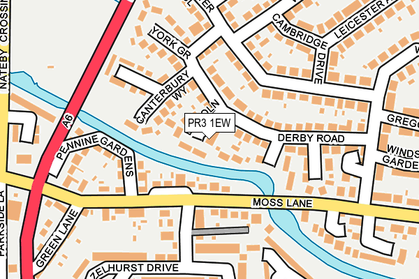 PR3 1EW map - OS OpenMap – Local (Ordnance Survey)