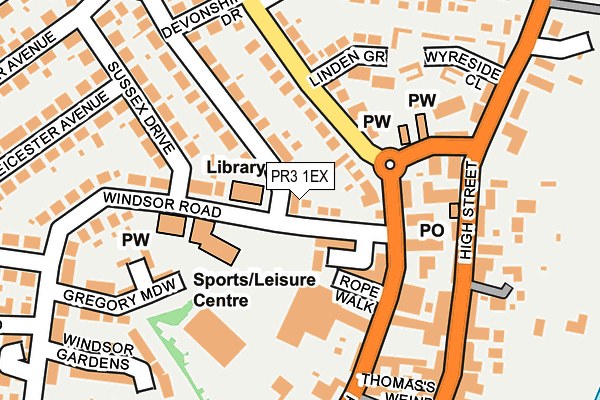 PR3 1EX map - OS OpenMap – Local (Ordnance Survey)