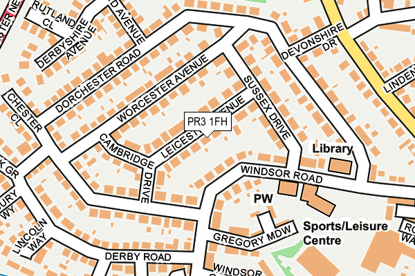 PR3 1FH map - OS OpenMap – Local (Ordnance Survey)