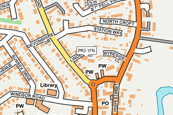 PR3 1FN map - OS OpenMap – Local (Ordnance Survey)