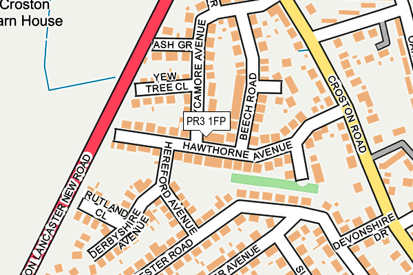 PR3 1FP map - OS OpenMap – Local (Ordnance Survey)