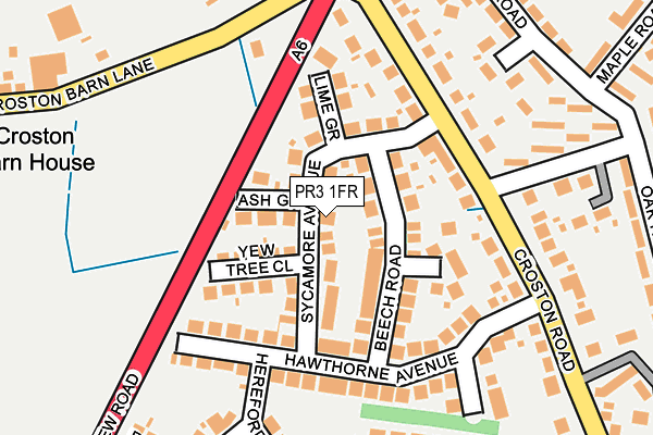 PR3 1FR map - OS OpenMap – Local (Ordnance Survey)