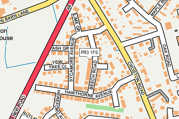 PR3 1FS map - OS OpenMap – Local (Ordnance Survey)