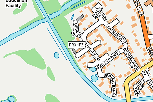 PR3 1FZ map - OS OpenMap – Local (Ordnance Survey)