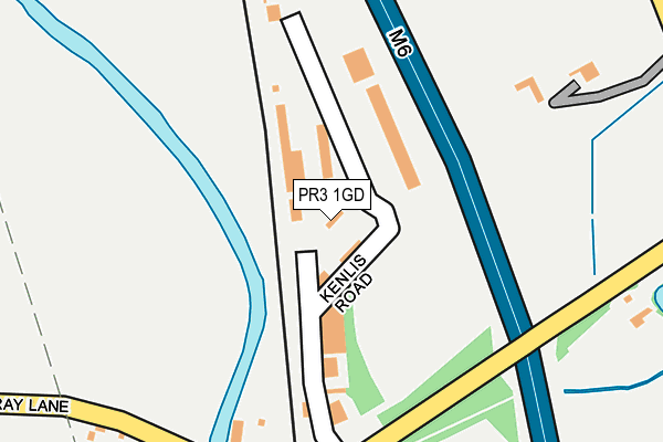 PR3 1GD map - OS OpenMap – Local (Ordnance Survey)