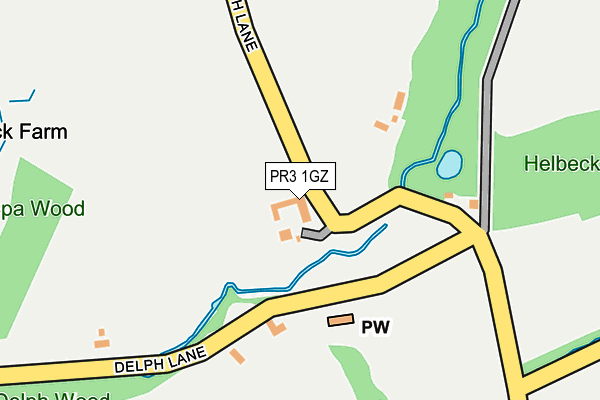 PR3 1GZ map - OS OpenMap – Local (Ordnance Survey)