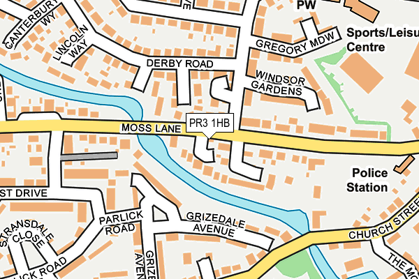 PR3 1HB map - OS OpenMap – Local (Ordnance Survey)