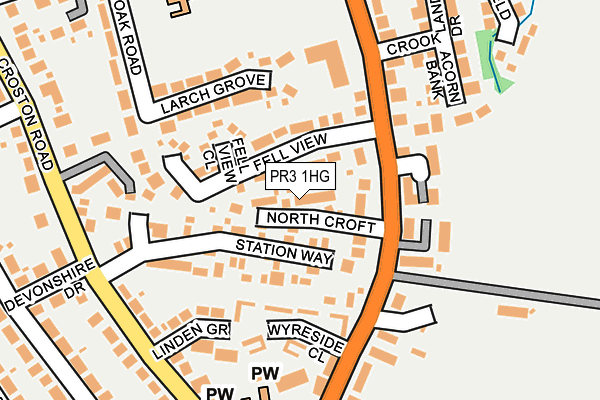 PR3 1HG map - OS OpenMap – Local (Ordnance Survey)