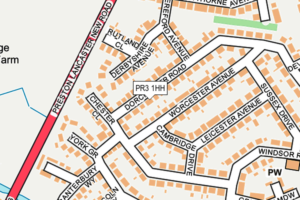 PR3 1HH map - OS OpenMap – Local (Ordnance Survey)