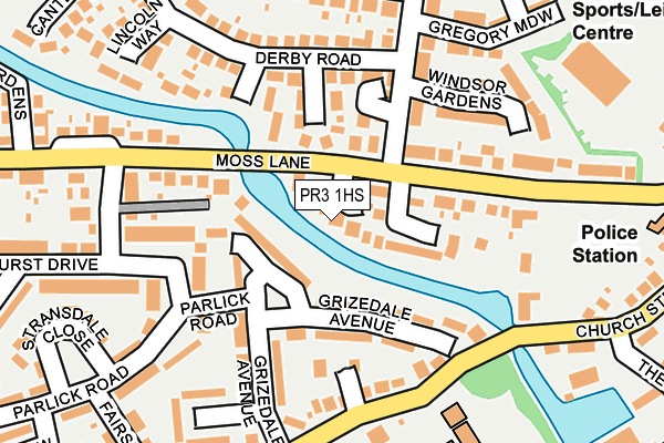 PR3 1HS map - OS OpenMap – Local (Ordnance Survey)