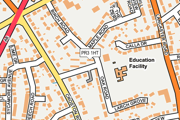 PR3 1HT map - OS OpenMap – Local (Ordnance Survey)
