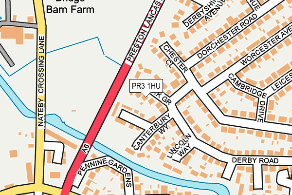 PR3 1HU map - OS OpenMap – Local (Ordnance Survey)