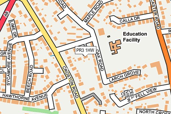 PR3 1HW map - OS OpenMap – Local (Ordnance Survey)