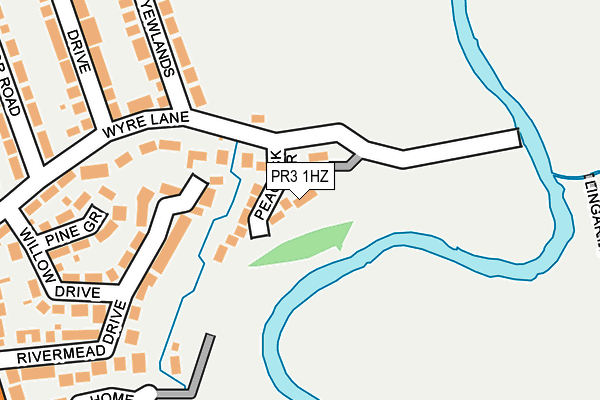 PR3 1HZ map - OS OpenMap – Local (Ordnance Survey)