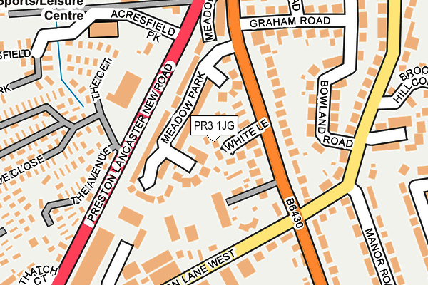 PR3 1JG map - OS OpenMap – Local (Ordnance Survey)