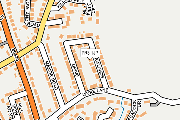 PR3 1JP map - OS OpenMap – Local (Ordnance Survey)