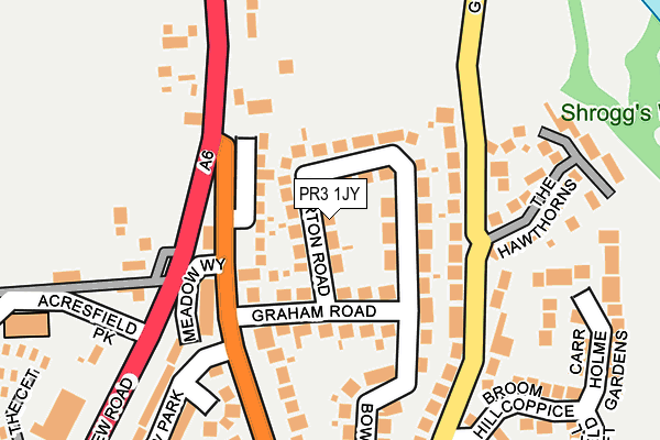 PR3 1JY map - OS OpenMap – Local (Ordnance Survey)