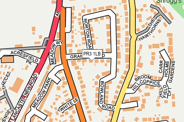 PR3 1LB map - OS OpenMap – Local (Ordnance Survey)