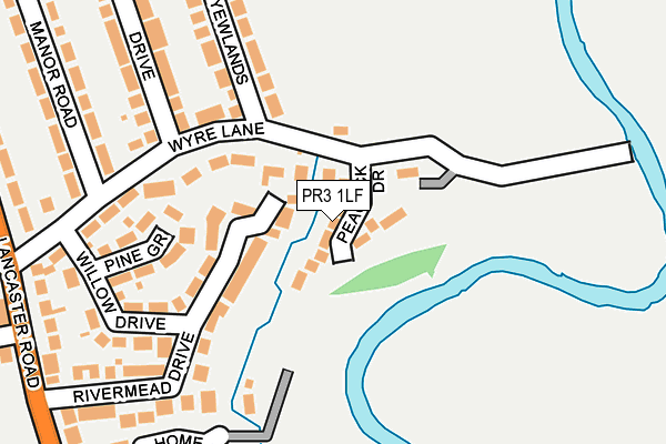 PR3 1LF map - OS OpenMap – Local (Ordnance Survey)