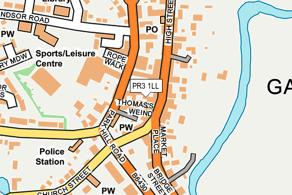 PR3 1LL map - OS OpenMap – Local (Ordnance Survey)