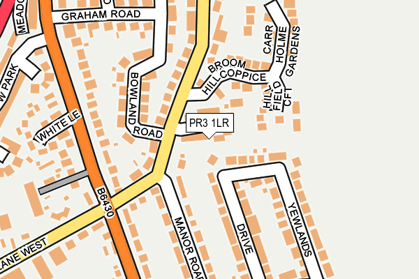 PR3 1LR map - OS OpenMap – Local (Ordnance Survey)