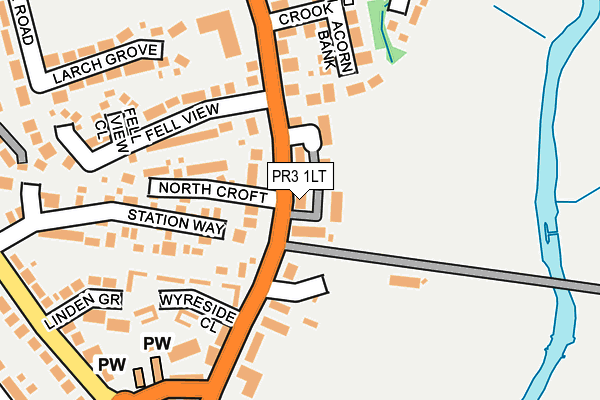 PR3 1LT map - OS OpenMap – Local (Ordnance Survey)