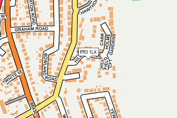 PR3 1LX map - OS OpenMap – Local (Ordnance Survey)