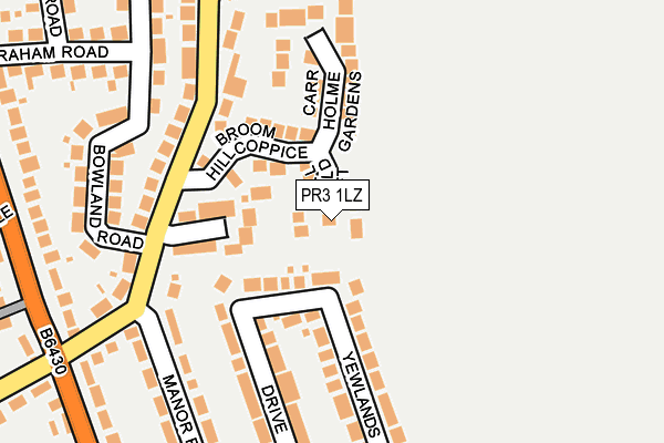 PR3 1LZ map - OS OpenMap – Local (Ordnance Survey)