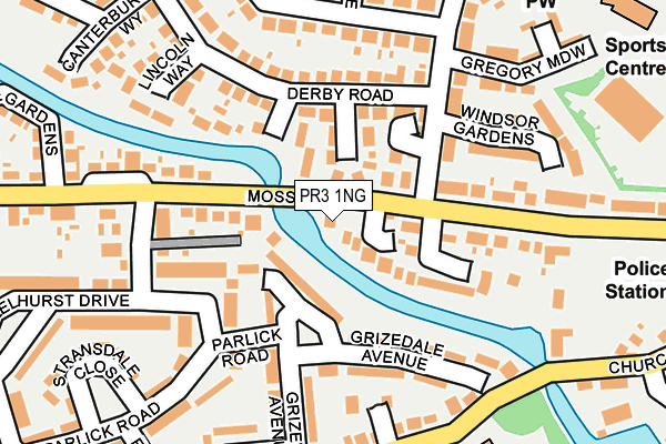 PR3 1NG map - OS OpenMap – Local (Ordnance Survey)