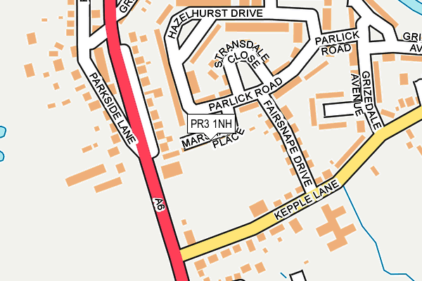 PR3 1NH map - OS OpenMap – Local (Ordnance Survey)