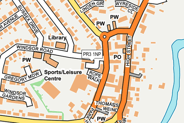 PR3 1NP map - OS OpenMap – Local (Ordnance Survey)