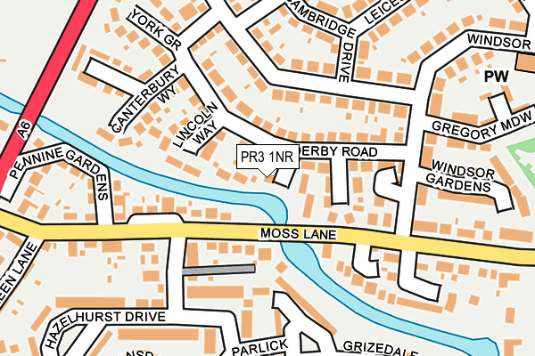 PR3 1NR map - OS OpenMap – Local (Ordnance Survey)
