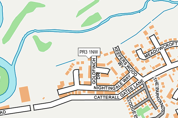 PR3 1NW map - OS OpenMap – Local (Ordnance Survey)