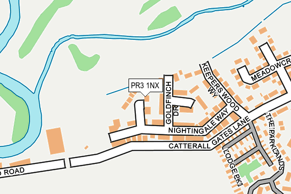 PR3 1NX map - OS OpenMap – Local (Ordnance Survey)