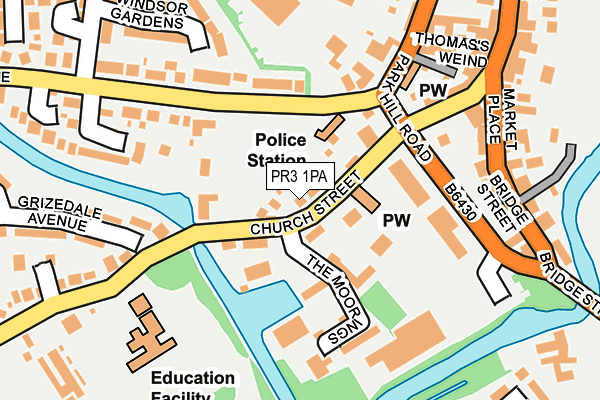 PR3 1PA map - OS OpenMap – Local (Ordnance Survey)