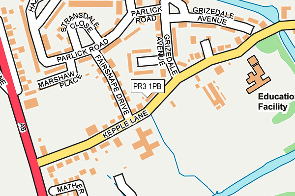 PR3 1PB map - OS OpenMap – Local (Ordnance Survey)