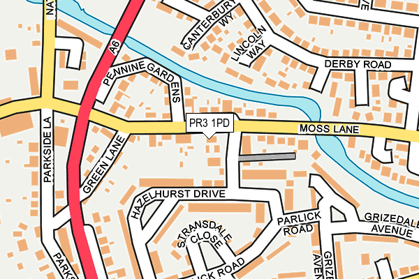PR3 1PD map - OS OpenMap – Local (Ordnance Survey)